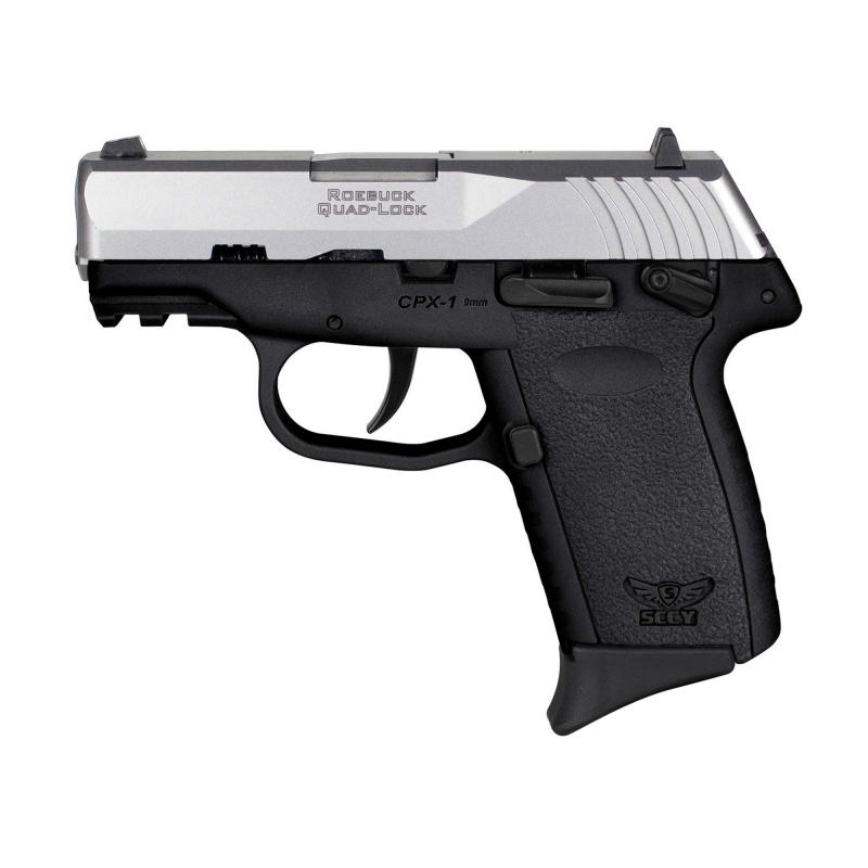 CPX-1 Gen 3, Double Action Only, Semi-automatic, Polymer Frame Pistol, Compact, 9MM, 3.1" Barrel, Matte Finish, Natral Stainless Slide, Black Frame, Ambidextrous Safety, 3 Dot Sights, 10 Rounds, 2 Magazine CPX-1TTBKG3
