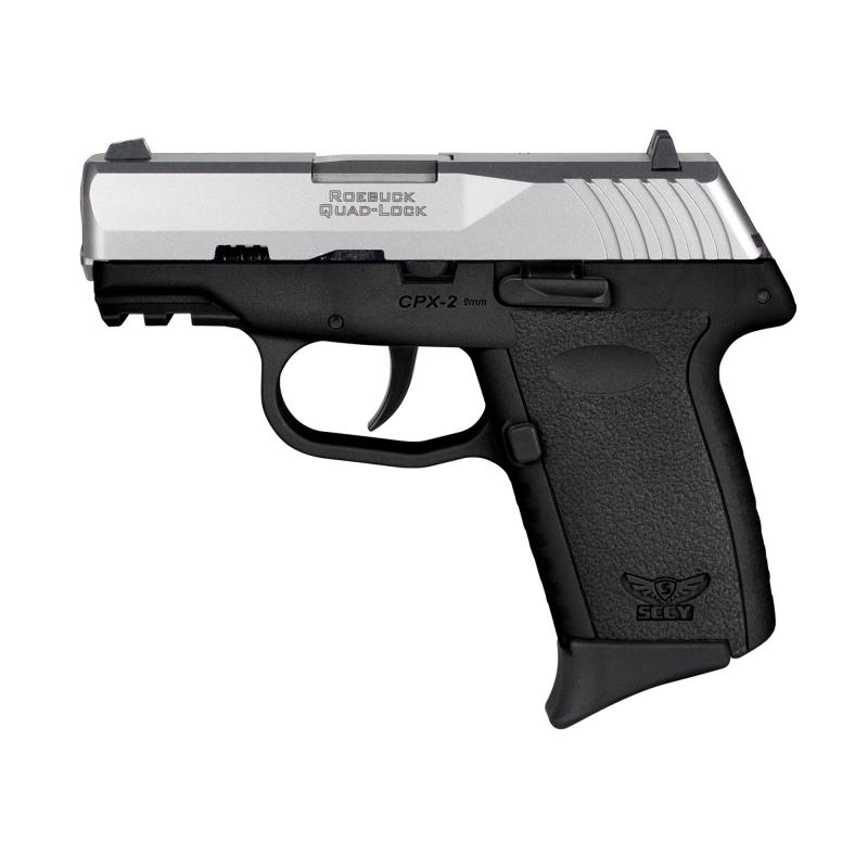 CPX-2 Gen 3, Double Action Only, Semi-automatic, Polymer Frame Pistol, Compact, 9MM, 3.1" Barrel, Matte Finish, Natural Stainless Slide, Black Frame, Ambidextrous Safety, 3 Dot Sights, 10 Rounds, 2 Magazine CPX-2TTBKG3