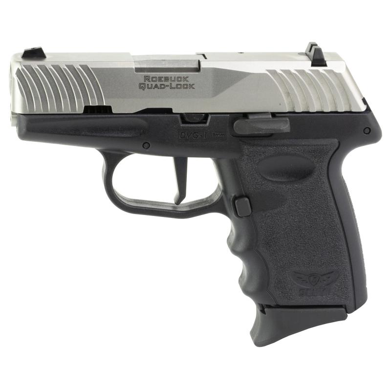 DVG-1, Striker Fired, Semi-automatic, Polymer Frame Pistol, 9MM, 3.1" Barrel, Silver Slide and Black Frame, 3 Dot Sights, No External Safety, 10 Rounds DVG-1CTTBK