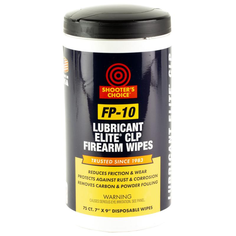Shooters Choice, FP-10 Lubricant Elite CLP Wipes, 75 Count SHF-75C-FP10