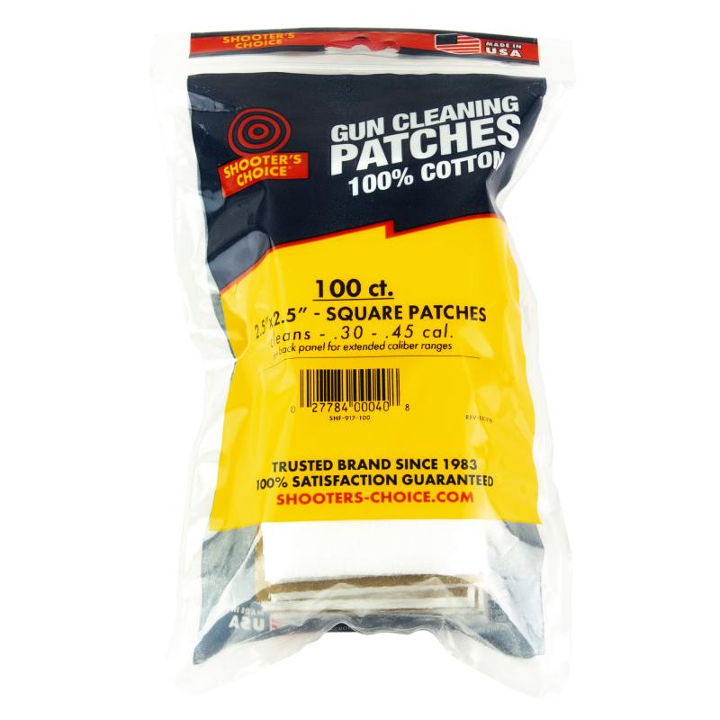Shooters Choice 100 Pack 2.5" Cleaning Patch SHF-917-100