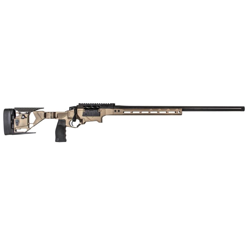 HAVAK HIT Bolt Action Rifle |6.5 Creedmoor, 24" Threaded Barrel, Adjustable Aluminum Chassis, Folding Stock, Flat Dark Earth, ERGO TDX-0 Verticle Grip, Manual Safety, 5 Rounds, 1 Magazine 0011710103-F-FDE