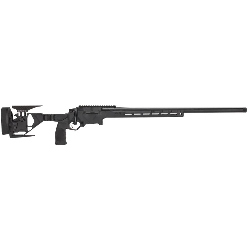 HIT, Bolt Action Rifle, 6.5 Creedmoor, 24" Threaded Barrel, Adjustable Aluminum Chassis, Folding Stock, Black, ERGO TDX-0 Verticle Grip, Manual Safety, 5 Rounds, 1 Magazine 0011710103-F