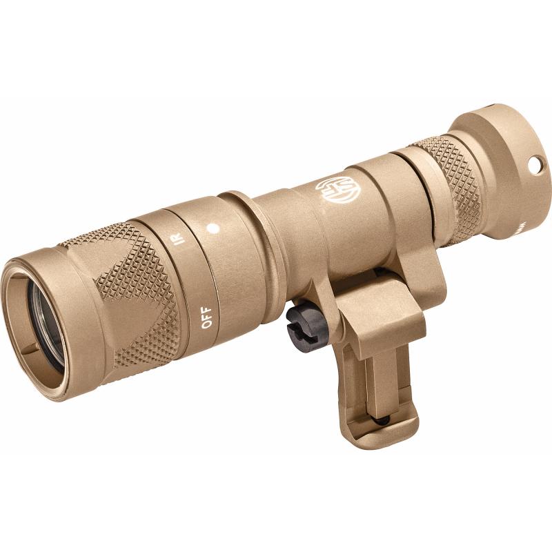 M340V Scout Pro Flashlight, LED, 250 Lumens White Light/100mW of IR, Tan Finish, 1913 Picatinny Mount installed, MLOK Mount included, Z68 On/Off Tailcap M340V-TN-PRO