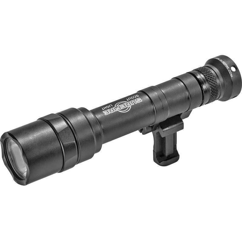 M640U Scout Pro Flashlight, LED, 1000 Lumens, Black Finish, 1913 Picatinny Mount installed, MLOK Mount included, Z68 On/Off Tailcap M640U-BK-PRO