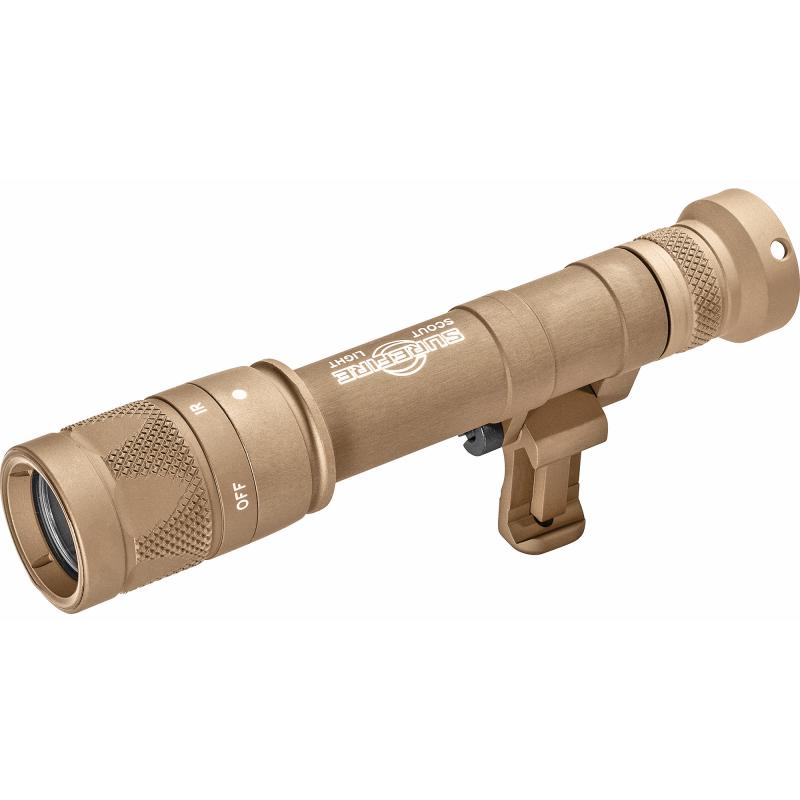 M640V Scout Pro Flashlight, LED, 350 Lumens White Light/120mW of IR, Tan Finish, 1913 Picatinny Mount installed, MLOK Mount included, Z68 On/Off Tailcap M640V-TN-PRO