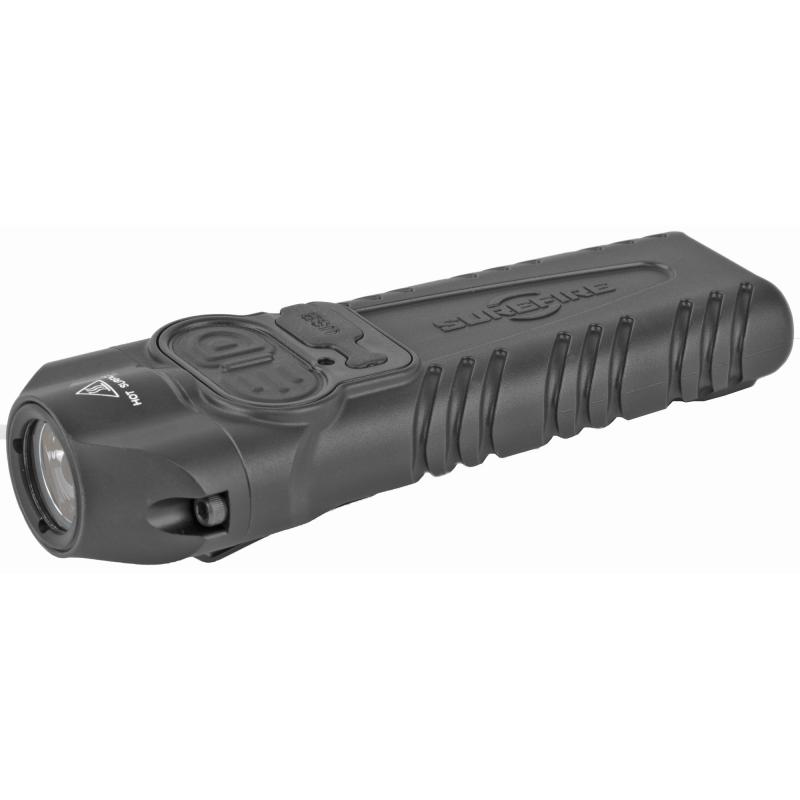STILETTO, Flashlight, High 1,000 Lumens, Medium 300 Lumens, Low 25 Lumens, Tactical Switch with Optional Strobe, Programmable, Black Mil-Spec Hard Anodized Aluminum Body, Black Melonite Coated Pocket Clip PLR-B