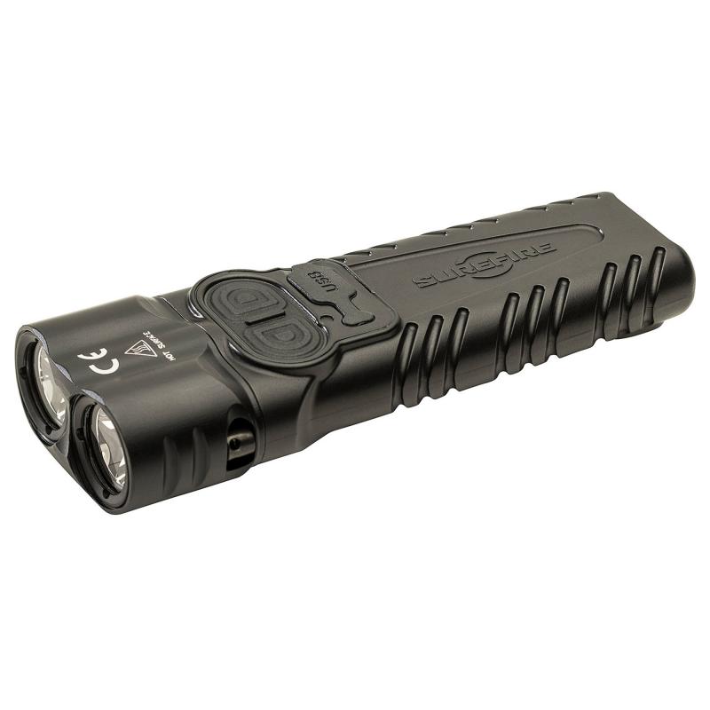 STILETTO PRO II, Flashlight, High 1500 Lumens, Medium 500 Lumens, Low 25 Lumens, 35,000 Candela, Tactical Switch, Aluminum Body, Matte Finish, Black, USB C Recharging, Deep Carry Pocket Clip PLR-C