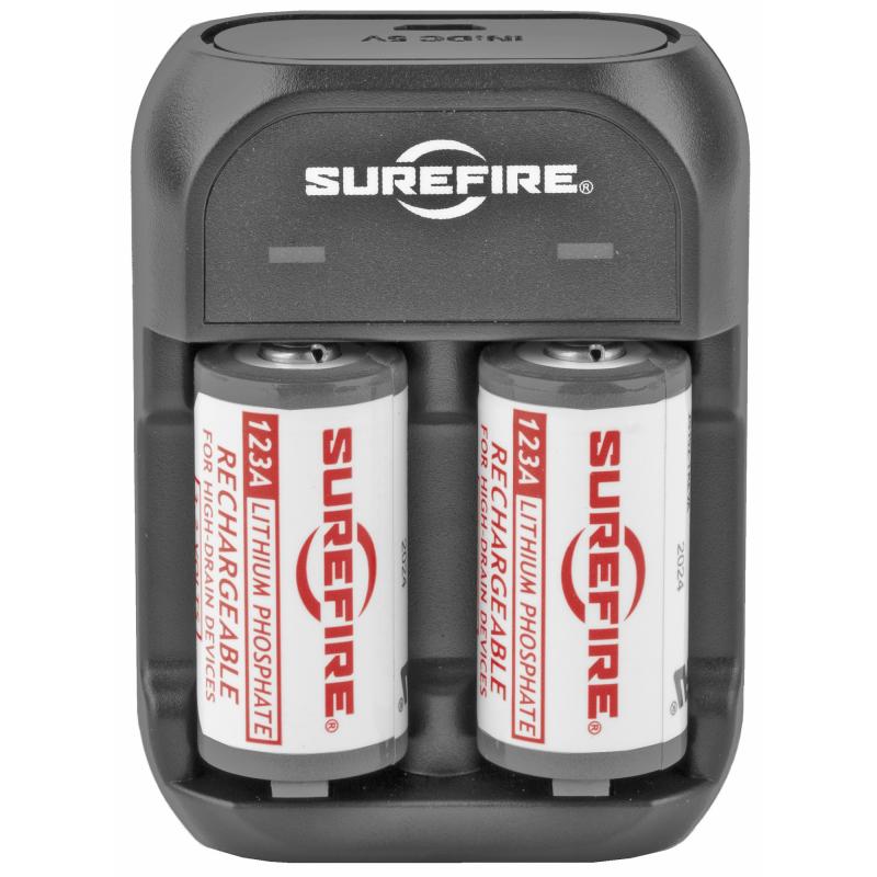 2 Rechargeable LFP123 Batteries, Includes Charger SFLFP123-KIT
