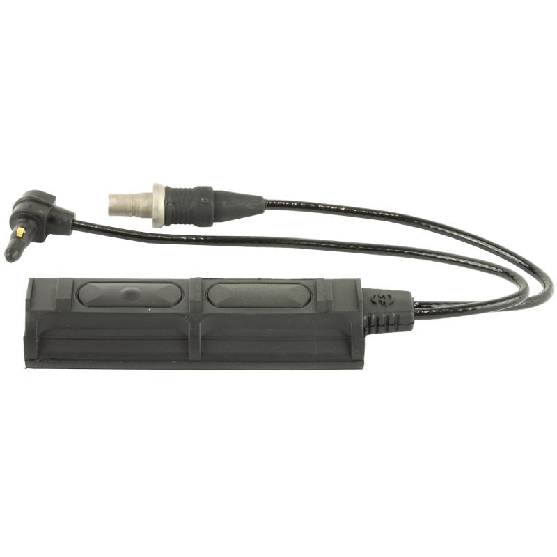 Remote Dual Switch for Weaponlights, ATPIAL Laser Device, 7" Cable, Fits  Millennium Universal, Classic Universal, Scout Light, and X-Series, Momentary-On Pressure Pad and Constant-On Press Switch, 2 Plugs, Black SR07-D-IT