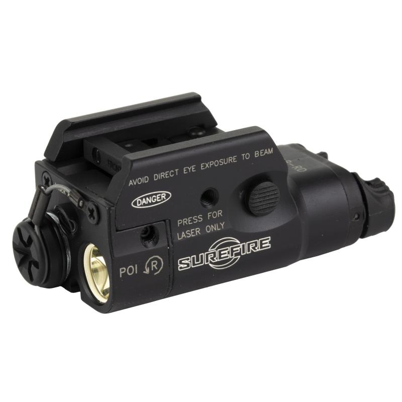 XC2-B-RD, Weaponlight, Fits Pistol and Picatinny Rails, 300 Lumen, Red Laser, Matte Finish, Black XC2-B-RD