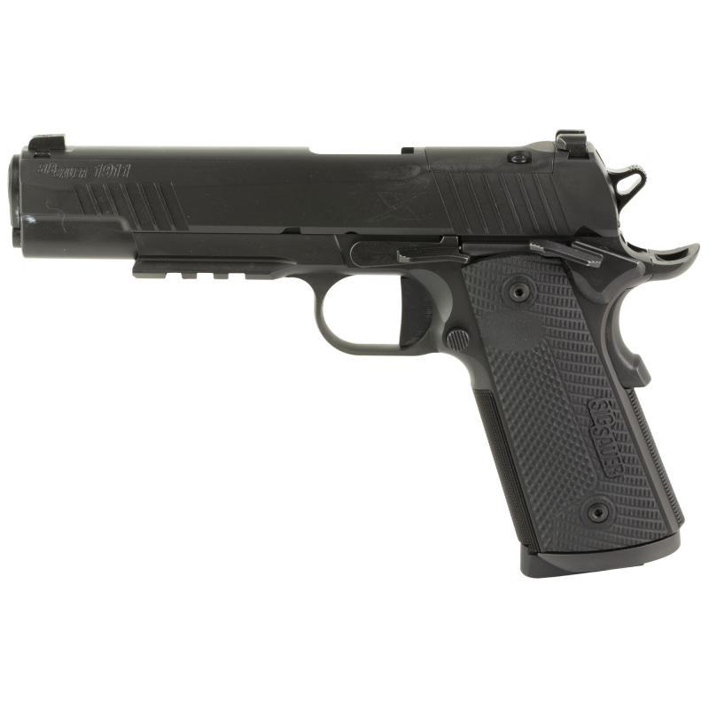 1911 X Series, Single Action Only, Semi-automatic, 1911, Full Size, 45 ACP, 5" Barrel, DLC Finish, Black, Optics Ready, LOK Grips G10 Grips, P-Series XRay3 Day/Night Sights, Ambidextrous Safety, 8 Rounds, 2 Magazines 1911XR-45-BXR3