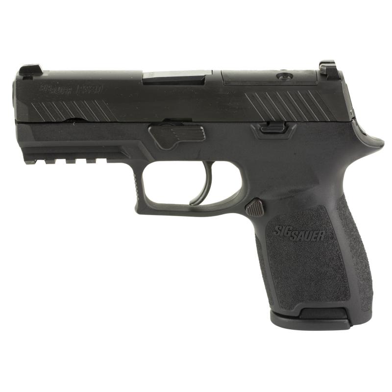P320, Compact, Striker Fired, Semi-automatic, Polymer Frame Pistol, Compact, 9MM, 3.9" Barrel, Nitron Finish, Black, Optics Ready Slide, Siglite Night Sights, 10 Rounds, 2 Magazines 320C-9-BSSP-10