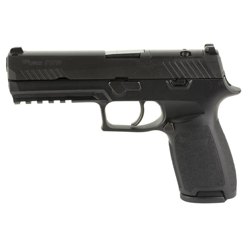 P320, Full Size, Striker Fired, Semi-automatic, Polymer Frame Pistol, Compact, 9MM, 4.7" Barrel, Nitron Finish, Black, Optics Ready Slide, Siglite Night Sights, 17 Rounds, 2 Magazines 320F-9-BSSP