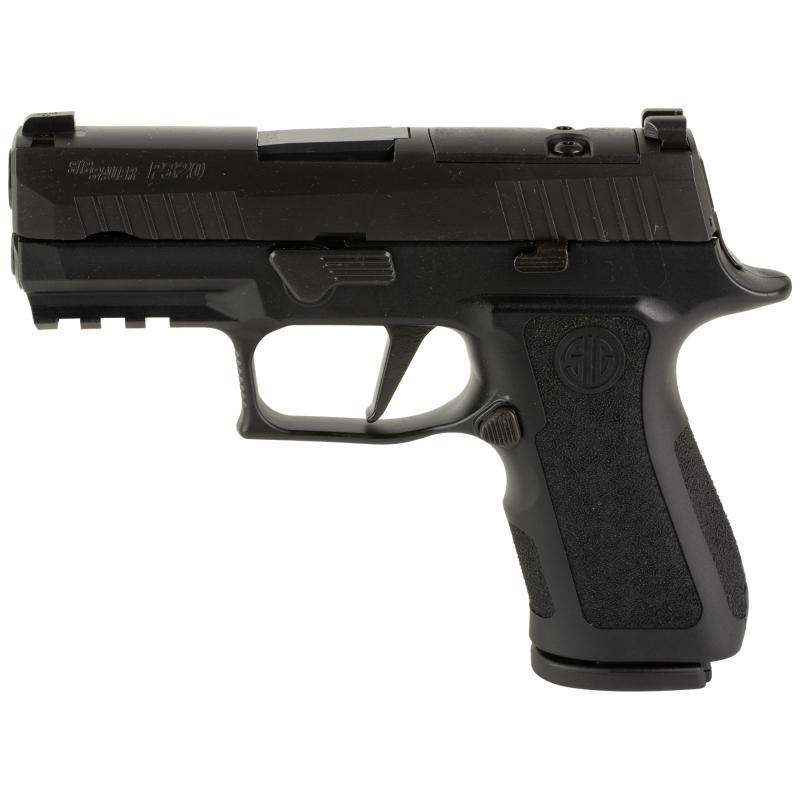 P320, X-Compact, Striker Fired, Semi-automatic, Polymer Frame Pistol, 9MM, 3.6" Barrel, Nitron Finish, Black, Modular X Grip, XRAY3 Night Sights, 10 Rounds, XSeries Flat Trigger, Optics Ready w/ R2 Base Plate, 2 Magazines 320XC-9-BXR3P-R2-10