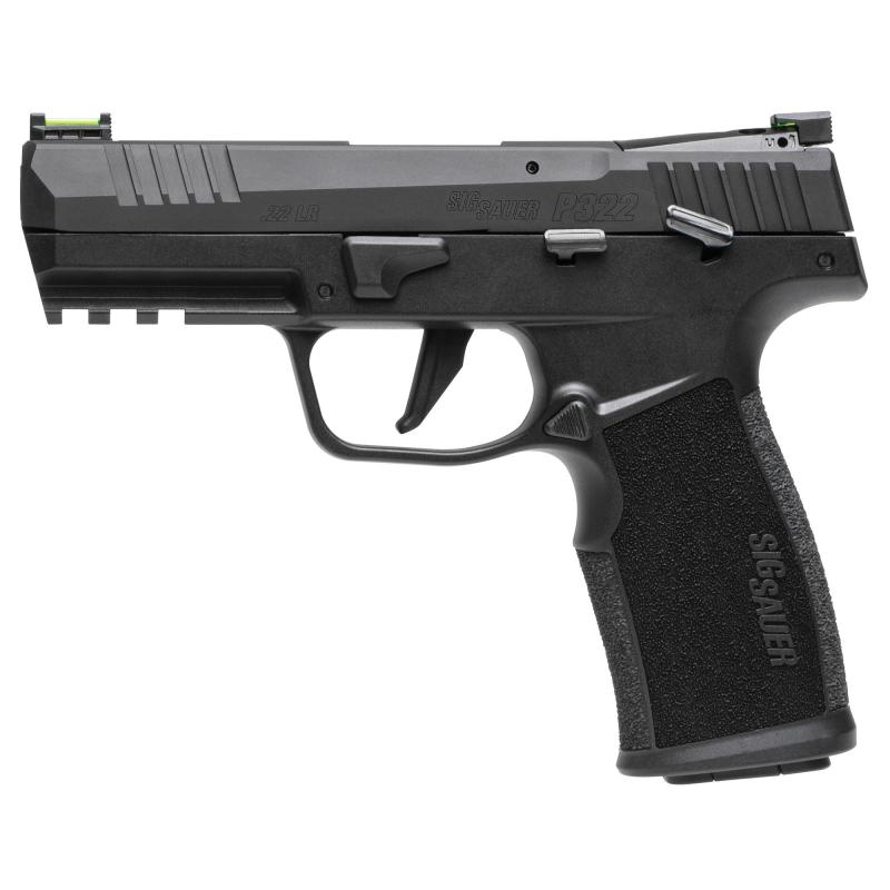 P322 | 22LR, 4" Barrel, Optics Ready, Fiber Optic Sights, 2 20 Round Magazines, Black, 322C-BAS