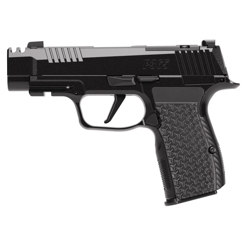 P365 Luxe, Semi-automatic, Striker Fired, Sub-Compact, 380 ACP, 3.1" Barrel, Slide Integrated Compensator, Cerakote Finish, Black, X-Ray 3 Night Sights, XL AXG Grip Module, 12 Rounds, 3 Magazines 365AXG-380-COMP-LUXE