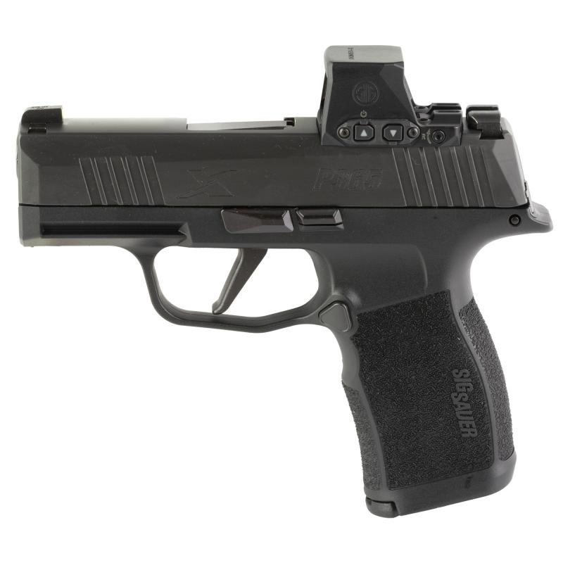 P365X, Striker Fired, Semi-automatic, Polymer Frame Pistol, Sub-Compact, 9MM, 3.1" Barrel, Nitron Finish, Black, XRAY3 Day/Night Sights, XSeries Flat Trigger, Romeo-X Compact Optic, 10 Rounds, 2 Magazines 365X-9-BXR3-RXX-10