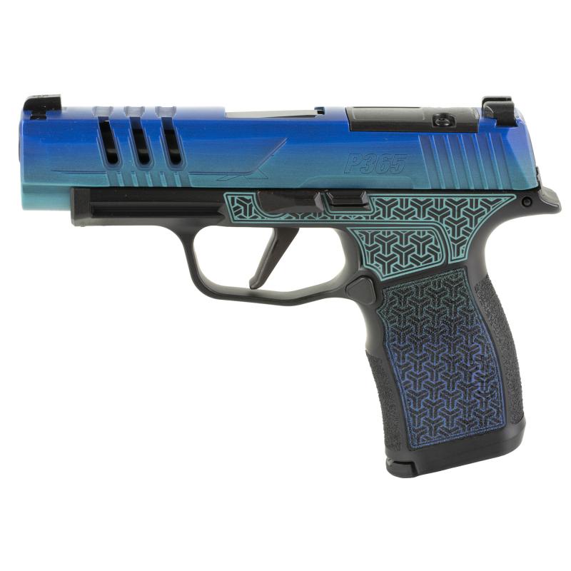 P365XL, Striker Fired, Semi-automatic, Polymer Frame Pistol, Sub-Compact, 9mm, 3.7" Barrel, Silver Slide, Galactic June Bug, XRAY3 Day/Night Sights, Optics Ready, 12 Rounds, 2 Magazines 365XL-9-JUNEBUG