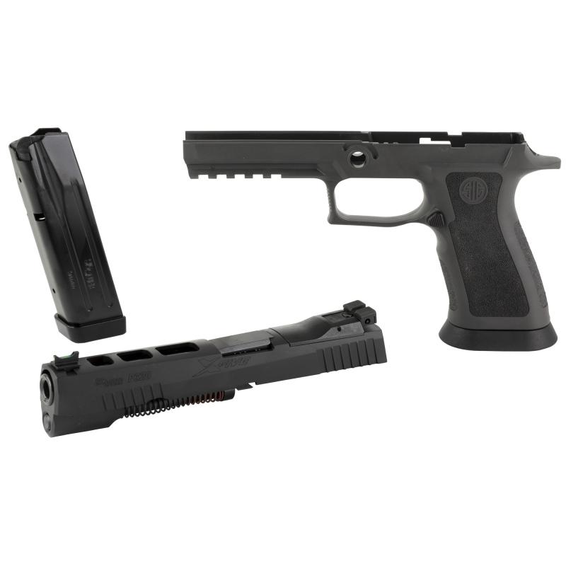 Caliber X-Change Kit, 9MM, P320-X5, Gray Finish, Fiber Optic Front with R2 Adjustable Rear, 3-17Rd Magazines 8900269