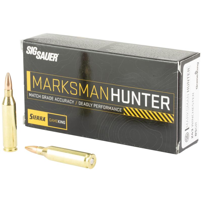 Marksman Hunter, 243 Winchester, 85 Grain, Gameking Boat Tail Hollow Point, 20 Round Box E243GK85-20