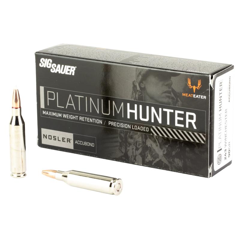 Platinum Hunter, 243 Winchester, 90Gr, Accubonded Ballistic Tip, 20 Round Box E243PH90-20