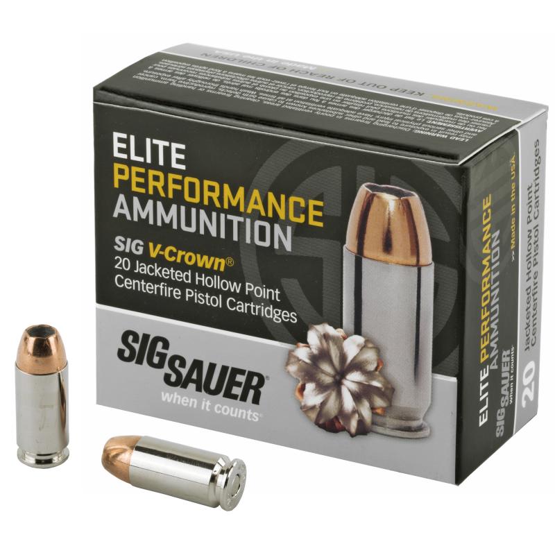 Elite Performance V-Crown .40 S&W 180 Grain Jacketed Hollow Point 985 FPS Box of 20 Rounds
