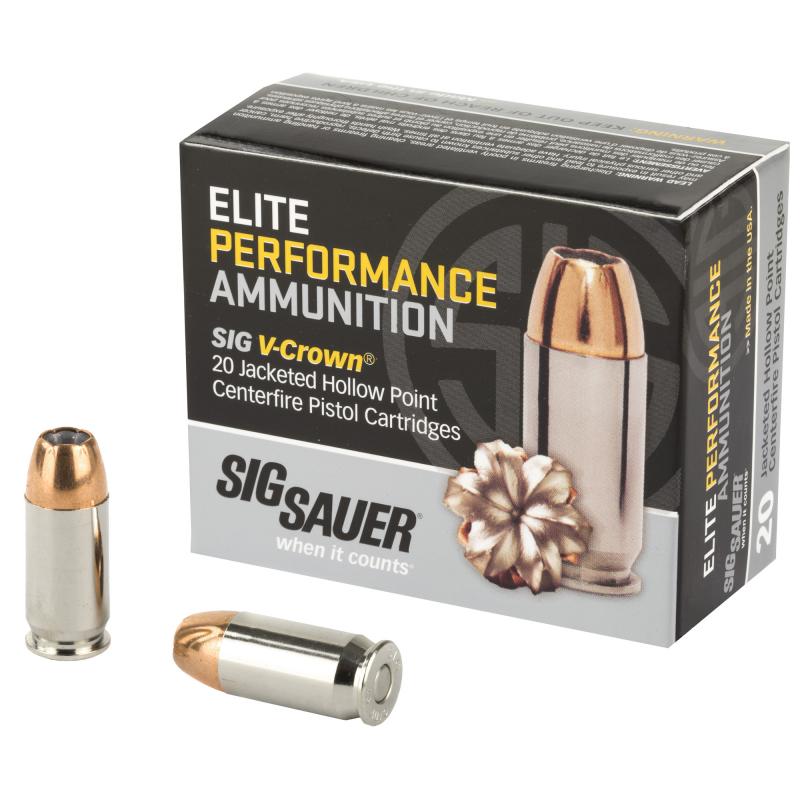 Elite Performance V-Crown .45 ACP 185 Grain Jacketed Hollow Point 995 FPS Box of 20 Rounds