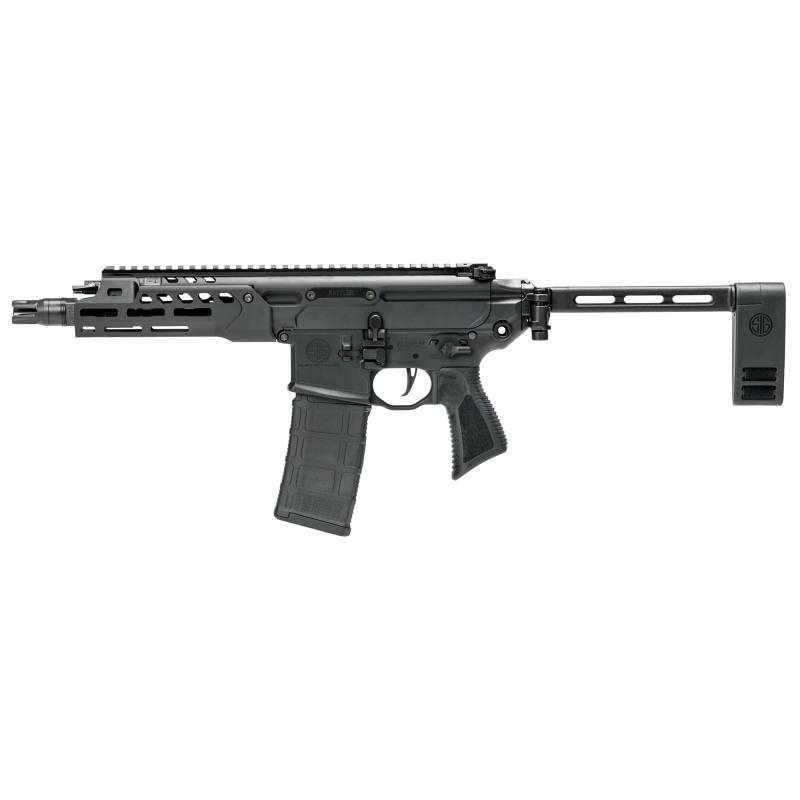 MCX Rattler LT, Semi-automatic Pistol, AR, 556NATO, 7.75" Threaded Barrel, Anodized Finish, Black, Pistol Brace, 30 Rounds, 1 Magazine PMCX-556N-7B-LT-PCB