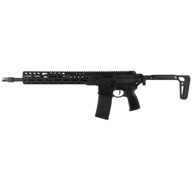 MCX SPEAR-LT, Semi-automatic Rifle, 223 Remington/5.56NATO, 16" Barrel, Anodized Finish, Black, Side Folding Stock, Flatblade Match Trigger, 13" Lightweight Ergonomic M-LOK Handguard, Fully Ambidextrous Controls, 30 Rounds, 1 Magazine RMCX-556N-16B-LT-B