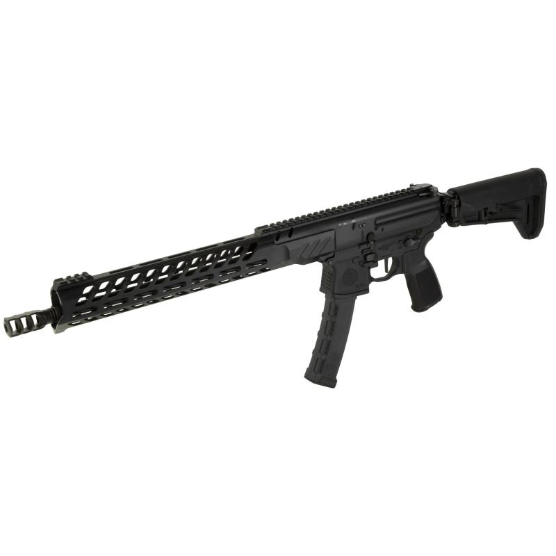 MPX PCC Competition |9MM, 16" Barrel, Anodized Finish, Black, Sig MPX Collapsible Stock, Free Float M-LOK Handguard, 35 Rounds, 1 Magazine RMPX-16B-9-35