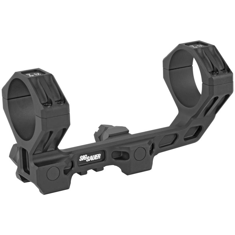 ALPHA3, One Piece Mount, 34mm Rings, 1.535 inch height, 20 MOA Elevation, Black Color, Epoxy Powder Coat Finish, Fits Picatinny Rail SOA30007