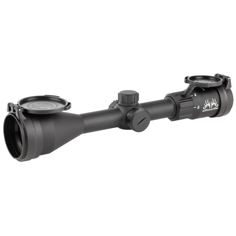 Buckmaster Hellfire, Rifle Scope, 3-9X50mm, Hellfire Buckmaster BDC Illuminated Reticle, 1" Main Tube, Second Focal Plane, 0.25 MOA Adjustments, Matte Finish, Black SOBM33003