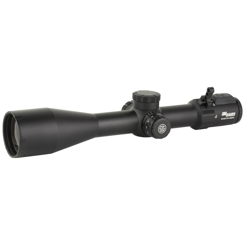 EASY6-BDX, Rifle Scope, 5-30X56mm, Black, 34mm Main Tube, MRAD Adjustments, BDX Digital DEV-L Ballistic Reticle W/194 LEDS, Capped Turrets, SFP SOEBDX65105