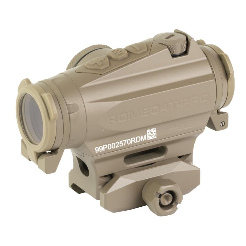 ROMEO 4T-PRO, Red Dot, 1X, 20mm Objective, Ballistic Circle Dot Reticle, 0.5 MOA Adjustment, Matte Finish, Flat Dark Earth SOR44102