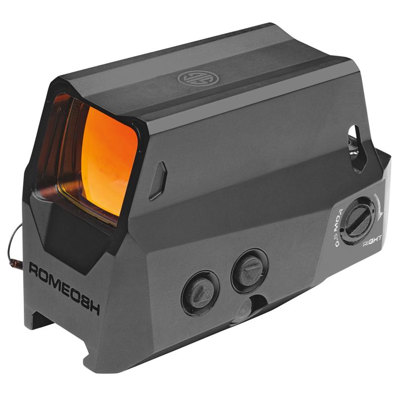 Romeo 8 Red Dot Sight, Ballistic Circle Dot, 1X38mm, 68MOA & 2MOA, .5 MOA Adjustment, With Solid Lens Covers and 1/2 Hex Bolt Mount, No Shroud, Black Finish SOR81001
