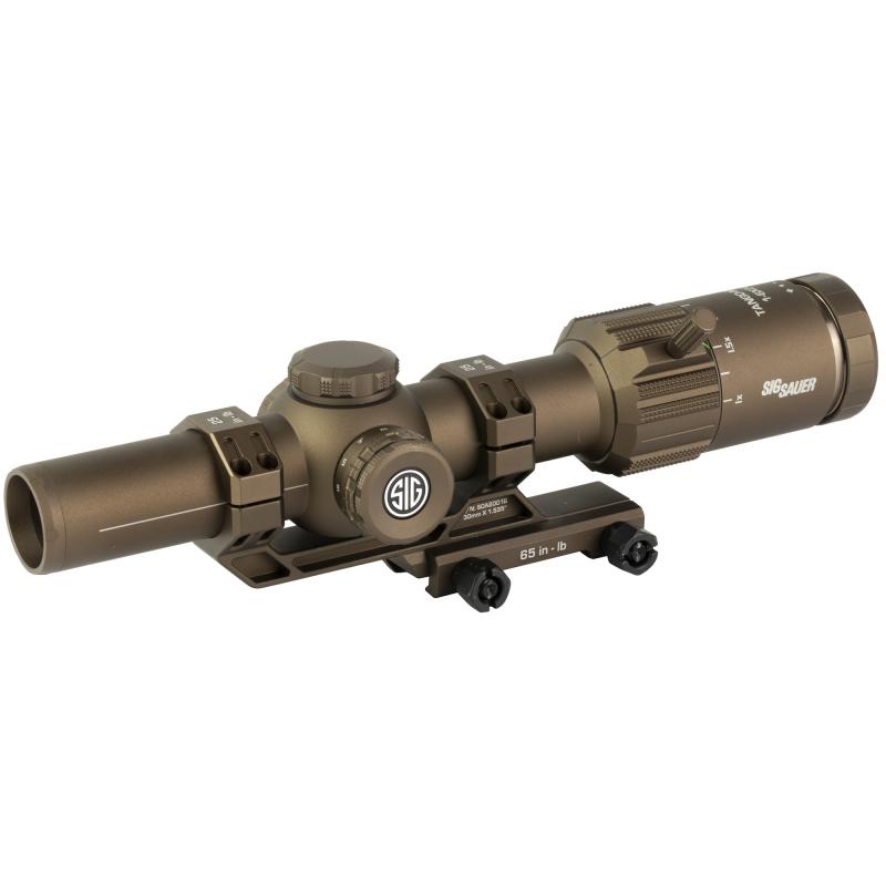 Tango MSR, Rifle Scope, 1-6X24, BDC6 Illuminated SReticle, Second Focal Plane, 30mm Main Body Tube, Matte Finish, Coyote Brwon, Includes Alpha MSR Mount and Flip Back Covers SOTM61200