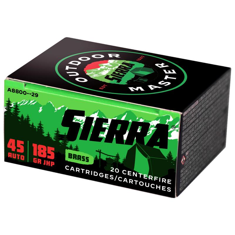 Outdoor Master, 45 ACP, 185Gr, Jacketed Hollow Point, 20 Round Box A8800--29