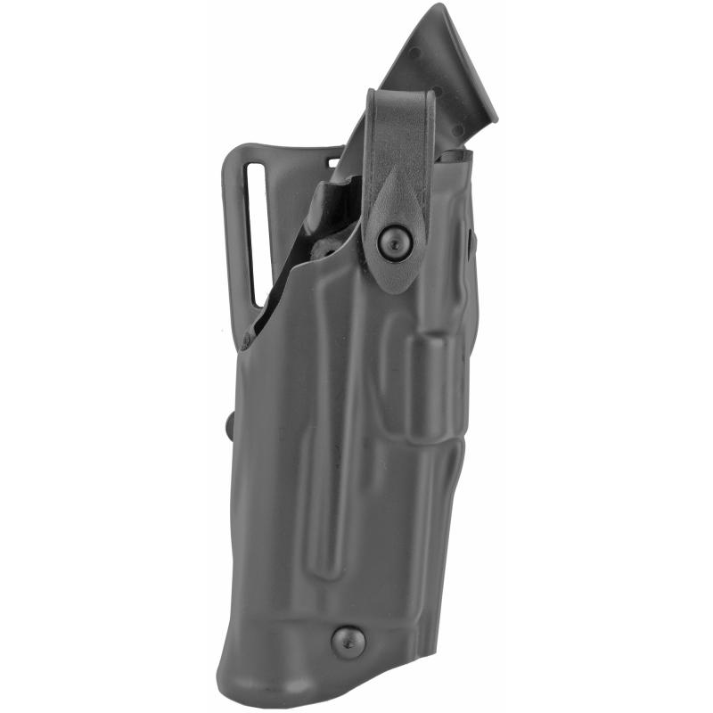 Model 6360 ALS/SLS Mid-Ride Level III Retention Duty Holster, Fits Glock 17/22 with Light, Right Hand, Plain Black Finish 6360-832-411