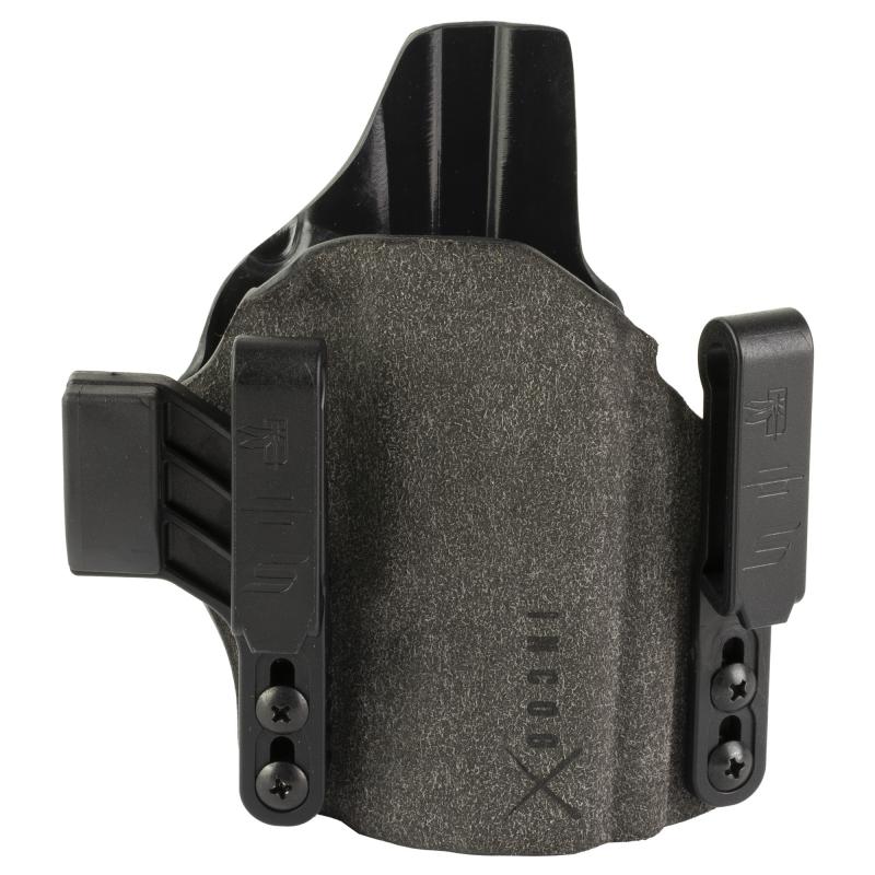 INCOG-X, Joint Collaboration with Haley Strategic, Inside the Waistband Holster, Fits Smith & Wesson Shield Plus, Microfiber Suede Wrapped Boltaron Construction, Gray, Right Hand INCOG-0-179-A-0-CX2-61