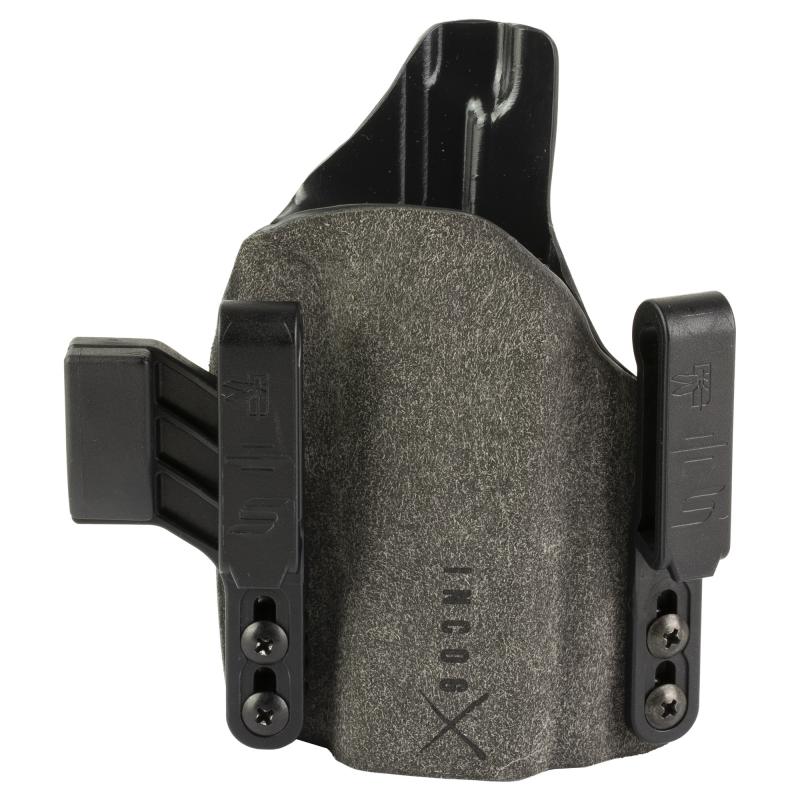 INCOG-X, Joint Collaboration with Haley Strategic, Inside the Waistband Holster, Fits Smith & Wesson Shield EX/Equalizer, Microfiber Suede Wrapped Boltaron Construction, Gray, Right Hand INCOG-0-199-A-0-CX2-61