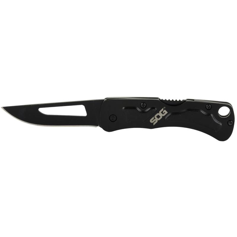 Centi II, Folding Knife, 2.1" Straight Edge, Straight Back, Black Kraton Handles, AUS-8 Steel, Hardcased Finish, Black SOG-CE1012-CP