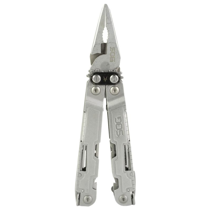 PowerAccess, 18 Tool Multi-Tool, 420 Stainless Steel, Bead Blasted Finish, Silver, Includes Nylon Sheath SOG-PA1001-CP