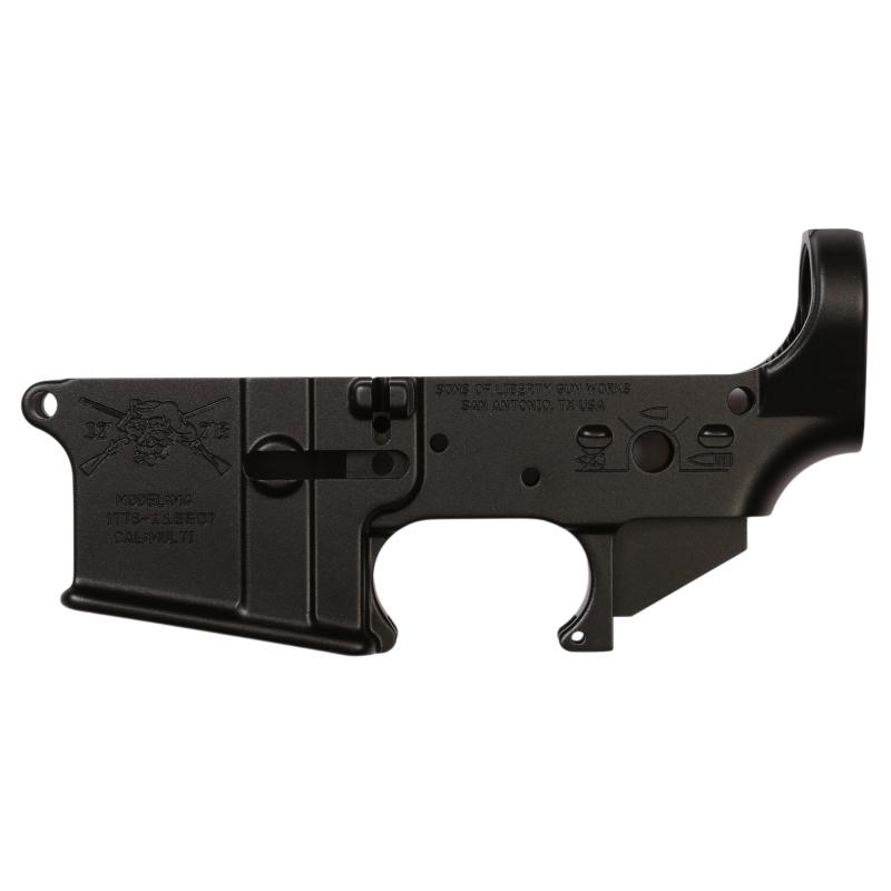 ANGRYPATRIOT, Stripped Lower Receiver, Semi-automatic, 223 Remington/556NATO, Anodized Finish, Black ANGRYPATRIOT
