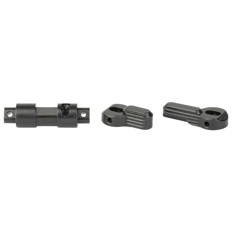 Quick Ambi Safety, Nitride Finish, Black, Short Throw, Long Q Lever, Short Standard Lever, Ambidextrous QAS-50-Q-PC-LQ-SS