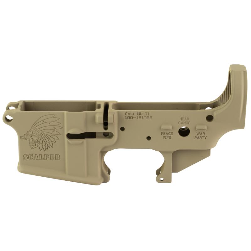 SCALPER, Stripped Lower Receiver, Semi-automatic, Cerakote Finish, Flat Dark Earth SCALPER-FDE