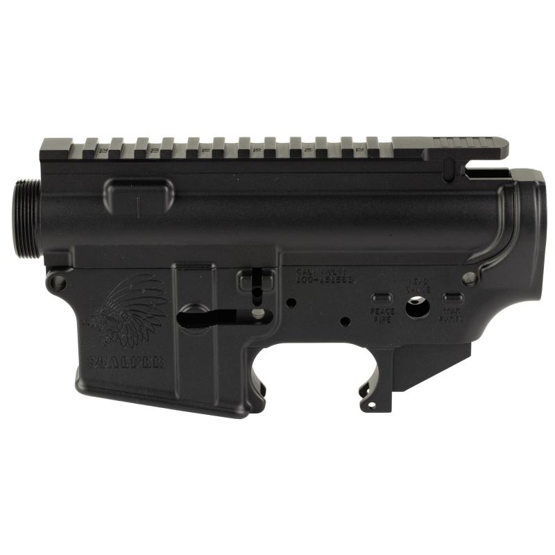 SCALPER, AR-15 Receiver Set, Anodized Finish, Black, Includes Upper and Lower Stripped Receiver SCALPERSET-BLK