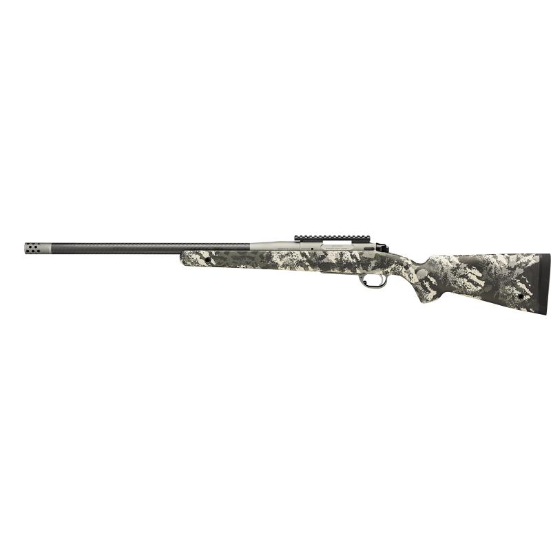 Model 2020, Boundary, Bolt Action Rifle, 6.5 Creedmoor, 22" Carbon Fiber Barrel, 1:10 Twist, SA Radial Brake, Cerakote Finish, Tactical Gray, Rogue Camo AG Sportsman Carbon Fiber Stock with M-LOK and QD Cups, TriggerTech Adjustable Trigger, 4 Rounds BAB9
