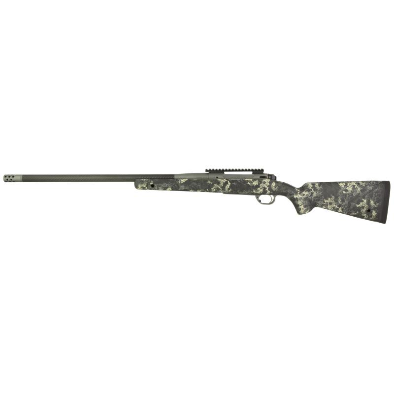 Model 2020, Boundary, Bolt Action Rifle, 7MM PRC, 24" Carbon Fiber Barrel, 1:10 Twist, SA Radial Brake, Cerakote Finish, Tactical Gray, Rogue Camo AG Sportsman Carbon Fiber Stock with M-LOK and QD Cups, TriggerTech Adjustable Trigger, 3 Rounds BAB9247PRC