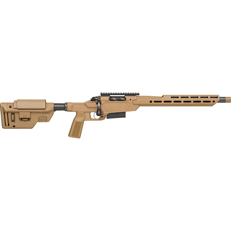 2020 Heatseeker, Bolt Action Rifle, 308 Winchester, 16" Threaded Carbon Fiber Barrel, 1:10 Twist, Cerakote Finish, Coyote, Sharps Bros Heatseeker Chassis, B5 Systems P-Grip 23 and Collapsible Precision Stock, TriggerTech Adjustable Trigger, 5 Rounds, 1 A